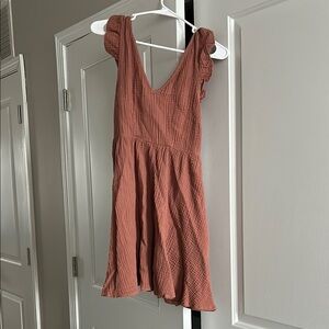 SHEIN Backless Dress in Rust